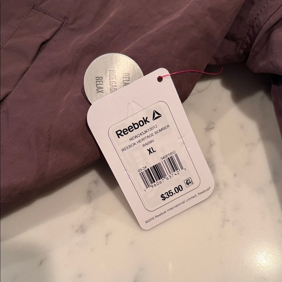 NWT Reebok Heritage Bomber Jacket Plum Purple XL - Picture 5 of 7